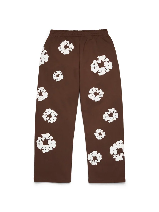Pantalones de chándal holgados de Cotton Wreath, marrón oscuro