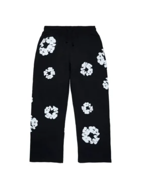 Pantalones de chándal holgados de Cotton Wreath, negros