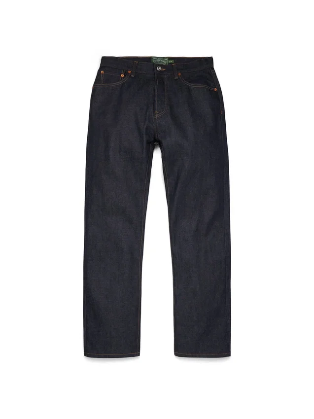 Pantalones de Denim rectos con ribete