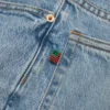 Pantalones de Denim rectos de lavado claro