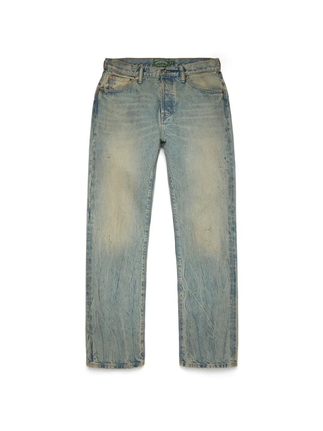 Pantalones de Denim rectos de lavado sucio