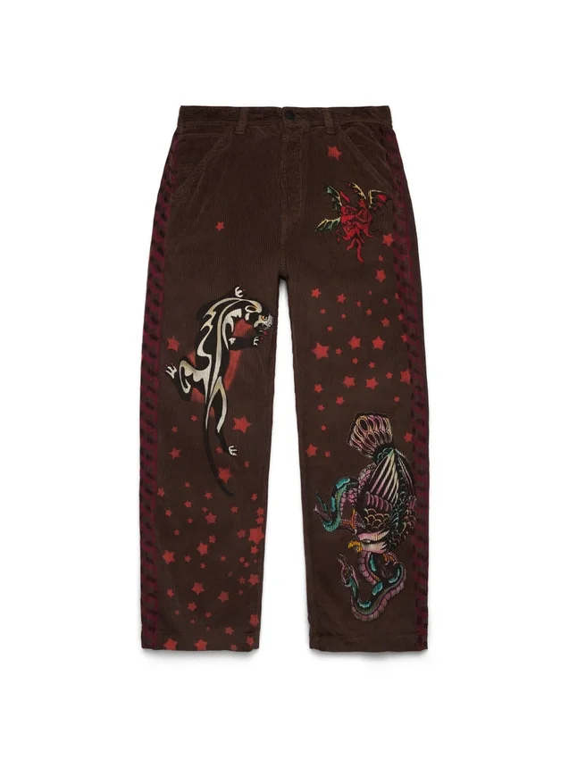 Pantalones de pana «Tattoo», marrones
