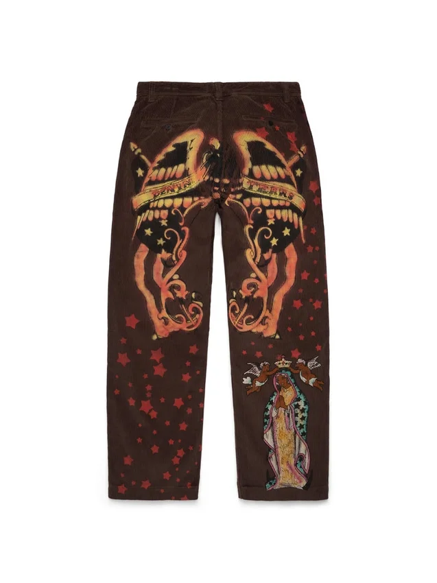 Pantalones de pana «Tattoo», marrones