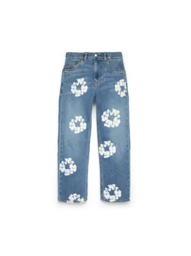 Pantalones Denim «Cotton Wreath» para niños, índigo claro