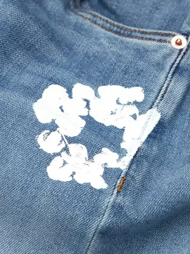 Pantalones Denim «Cotton Wreath» para niños, índigo claro