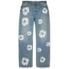 Pantalones holgados de Denim con Cotton Wreath, lavado claro