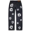 Pantalones holgados de Denim «Cotton Wreath» con ribete