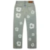 Pantalones holgados de Denim «Cotton Wreath» con tachuelas, lavado sucio