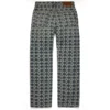 Pantalones holgados de Denim Jacquard Wreath
