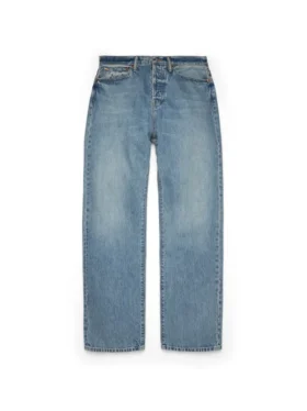 Pantalones holgados de Denim lavado claro