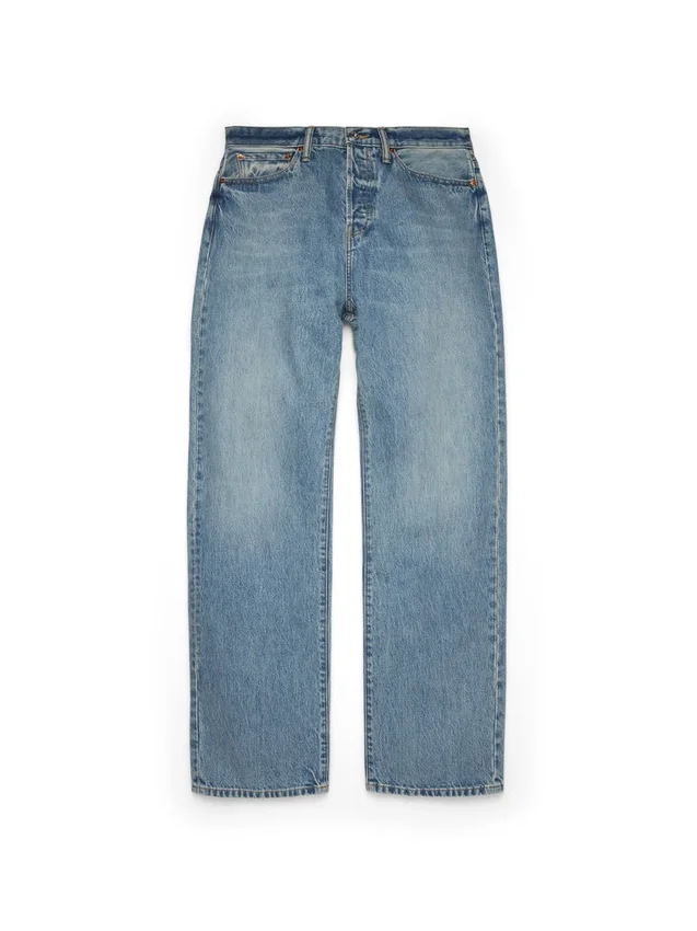 Pantalones holgados de Denim lavado claro