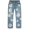 Pantalones rectos de Denim «Cotton Wreath» con lavado claro