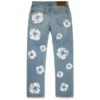 Pantalones rectos de Denim «Cotton Wreath» con lavado claro