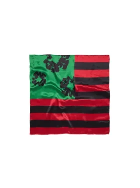 Pañuelo con la bandera panafricana de coronas, rojo/negro/verde