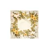 Pañuelo de seda con estampado floral, color crema