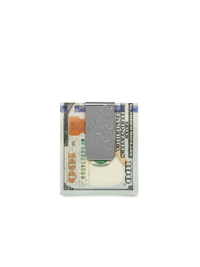 Pinza para billetes «Cotton Wreath» plateada