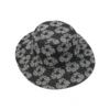 Sombrero de pescador con diseño Jacquard Wreath, lavado en negro