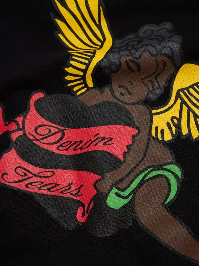 Sudadera con capucha «Black Cherub», negra