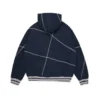 Sudadera con capucha DT Virginia con costura overlock azul marino