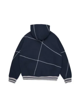 Sudadera con capucha DT Virginia con costura overlock azul marino