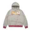 Sudadera con capucha DT Virginia con costura overlock, gris