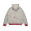 Sudadera con capucha DT Virginia con costura overlock, gris