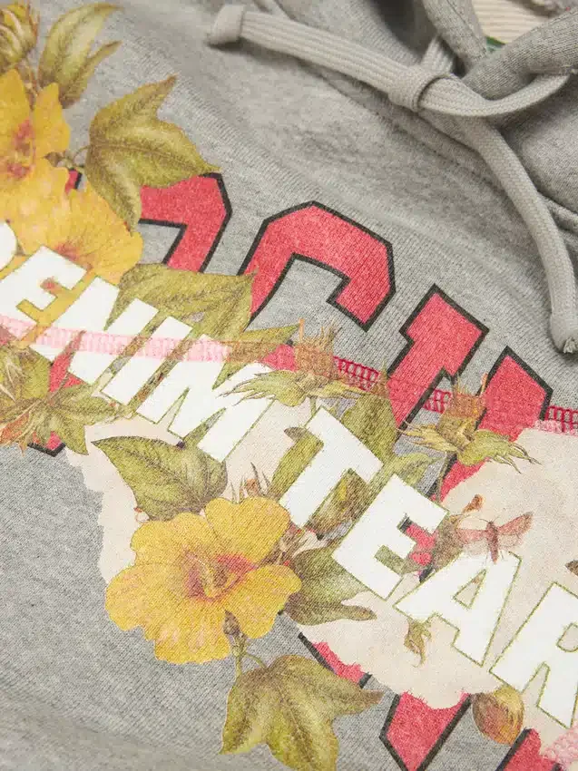 Sudadera con capucha DT Virginia con costura overlock, gris