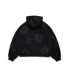 Sudadera con capucha y cardigan «Cotton Wreath» en negro