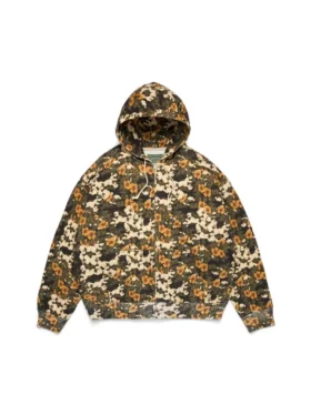 Sudadera con capucha y cremallera con estampado floral «Libertas»