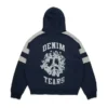 Sudadera con capucha y cremallera con paneles Denim U azul marino