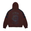 Sudadera con capucha y cremallera con paneles Denim U, marrón