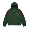 Sudadera con capucha y cremallera con paneles «Denim U», verde