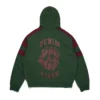Sudadera con capucha y cremallera con paneles «Denim U», verde