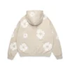 Sudadera con capucha y cremallera «Cotton Wreath» color crema