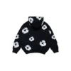 Sudadera con capucha y cremallera «Cotton Wreath Hoodie» para niños, color negro