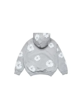 Sudadera con capucha y cremallera «Cotton Wreath» para niños, color gris