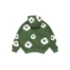 Sudadera con capucha y cremallera «Cotton Wreath» para niños, verde