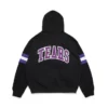 Sudadera con capucha y cremallera DT Stripe, negra