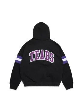 Sudadera con capucha y cremallera DT Stripe, negra