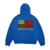 Sudadera con capucha y cremallera «Pan African» azul