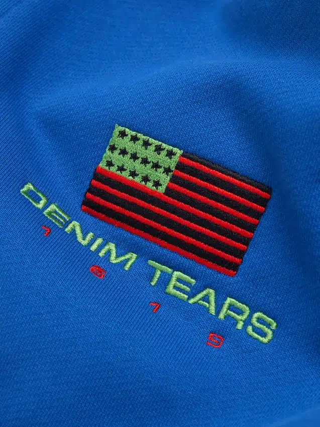 Sudadera con capucha y cremallera «Pan African» azul