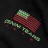 Sudadera con capucha y cremallera «Pan African», negra