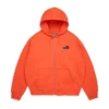 Sudadera con capucha y cremallera panafricana naranja