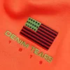 Sudadera con capucha y cremallera panafricana naranja