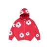 Sudadera con capucha y cremallera para niños «Cotton Wreath Hoodie», color rojo