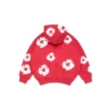 Sudadera con capucha y cremallera para niños «Cotton Wreath Hoodie», color rojo