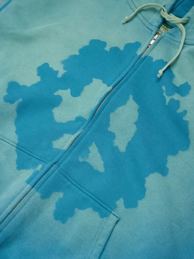 Sudadera con capucha y cremallera «Peace Wreath Knockout» azul