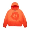 Sudadera con capucha y cremallera «Peace Wreath Knockout» naranja
