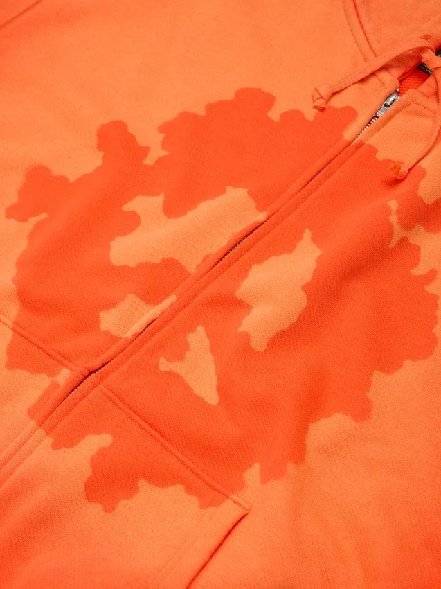 Sudadera con capucha y cremallera «Peace Wreath Knockout» naranja