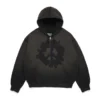 Sudadera con capucha y cremallera «Peace Wreath Knockout», negra